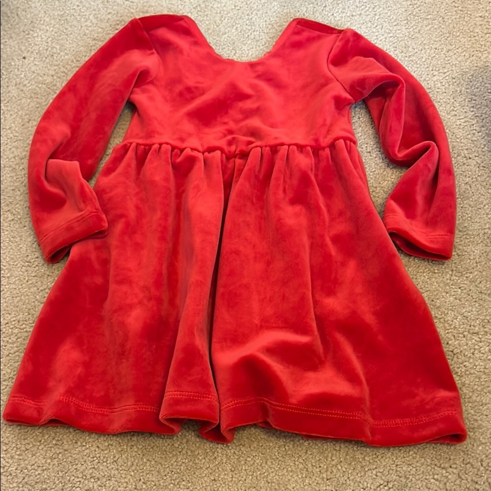 Hannah Anderson Vibrant Red Velvet Dress